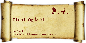 Michl Agád névjegykártya